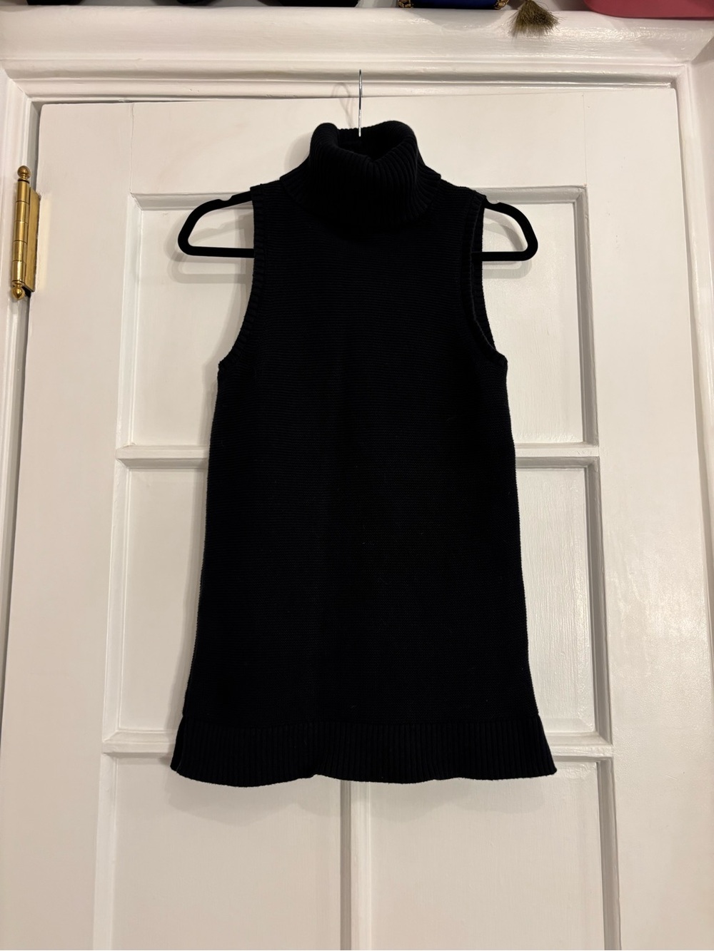 J. Crew Black Cotton Turtleneck Tank Top